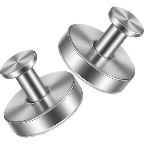 Lot de 2 porte-peignoirs en acier inoxydable, installation sans perçage, porte-serviettes pour (1/5)