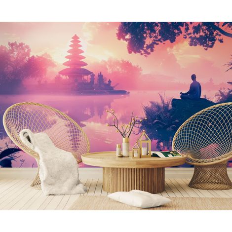 Papier peint asiatique – Temple spirituel sacré - 150 x 250 cm (1/2)