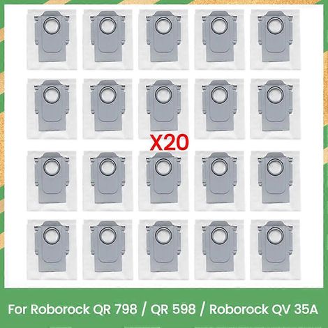 Ersatzstaubbeutel für Roborock QV 35A / QR 598 / QR 798 Saugroboter (20er-Packung) (1/5)