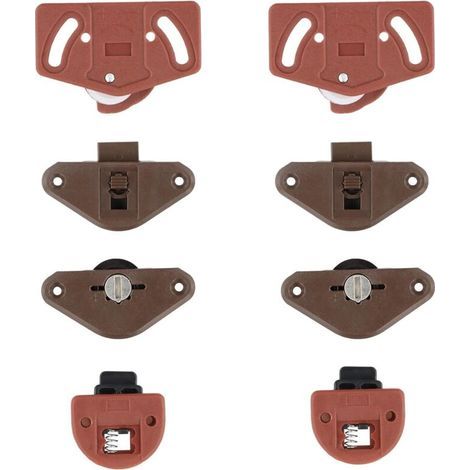 4 Paires Roue de Placard Porte Coulissante Garniture pour Porte Coulissante Guide Roulettes De Porte Coulissante Armoire Garde-robe Roue Guide Poulie Pièces de Porte Coulissantes (1/4)