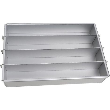 Moule à gâteau Battenberg professionnel en aluminium anodisé, argent, taille A (1/5)