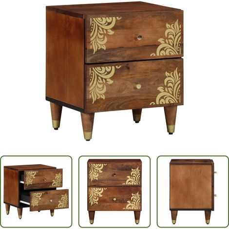 vidaXL Mango Holz - Nachttisch Honigbraun 40 x 33 x 46 cm Massivholz Mango (1/5)
