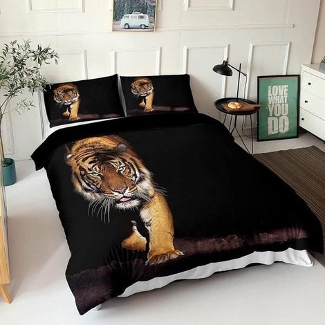 Ensemble de Housse de Couette - Tigre - Microfibre 220x240 cm (1/4)