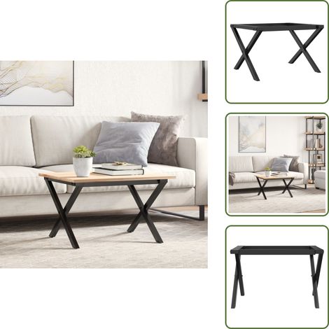 Couchtisch-Gestell in X-Form 50x40x38 cm Gusseisen - Tisch Gestell - X Form Tischbein - Industriel Stil - Couchtisch Beine - Metall Tischgestell
