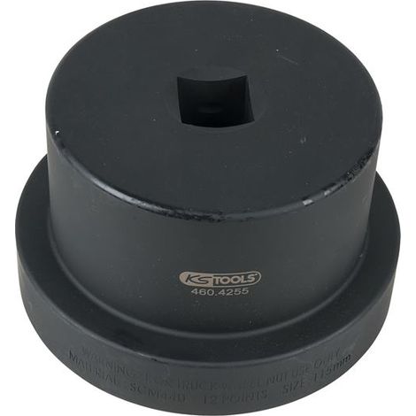 KS Tools 1 Zoll Achsmuttern-Schlüssel mit Führungsbund, 12-kant, 115 mm