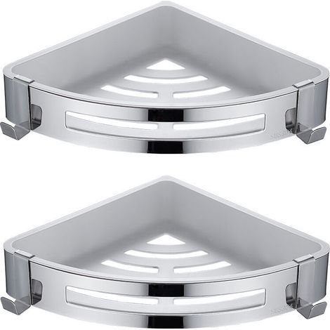 [NEVER USED]  Triangle 2-Piece Corner Shower Shelf, No Drilling Shower Caddy, Rustproof for Shower Storage Basket, Bathroom Accessories, Soap and Shampoo Holder