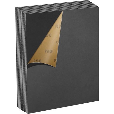 HOXILEELEOSet de Papier Abrasif 2000 Grains,13Pcs 23x28cm Papier Abrasif Résistant à l'Eau pour Voitures Métaux Murs Bois Meubles,Polissage (1/4)