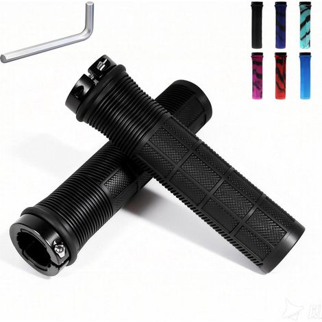 Fahrradgriffe Ergonomisch Rutschfest 22mm Universal Lenkergriffe für MTB Roller Schwarz (1/5)