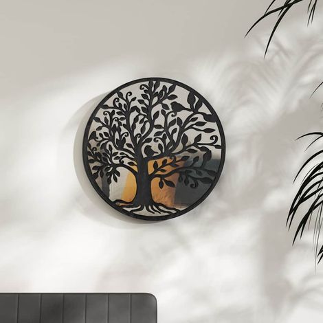 Miroir Style baroque - Miroir décor Noir 40x2,5 cm Fer BV508973 - BonneVie (1/5)