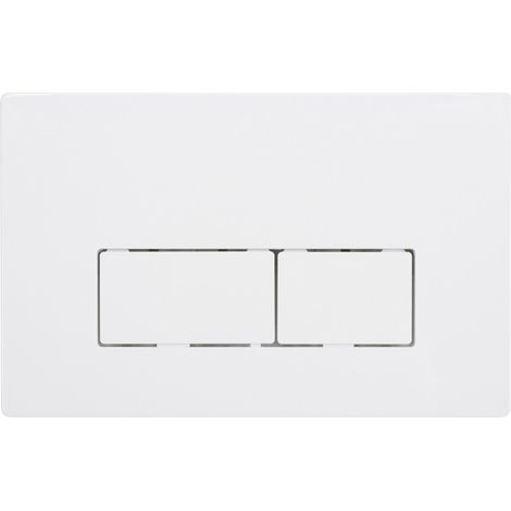 Wisa Betätigungsplatte Basic Square weiß, Bedienung von vorne