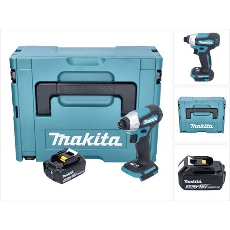 Avvitatore a impulsi a batteria Makita DTD 157 M1J 18 V 140 Nm 1/4" brushless + 1x batteria ricaricabile 4,0 Ah + Makpac - senza caricabatteria (1/5)