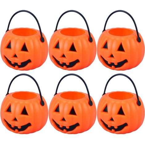 Seau à bonbons en forme de citrouille d'halloween 8PCS (1/2)