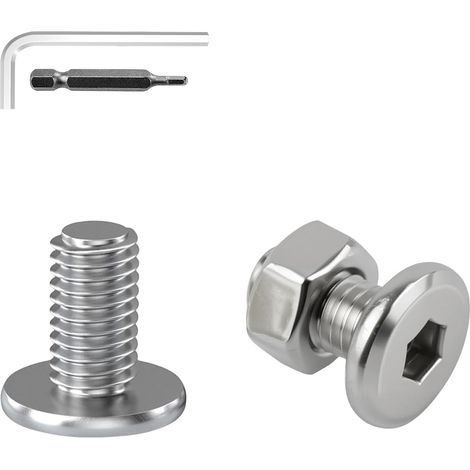 20 Pièces Vis à Tête Plate M8 x 16 mm Inox 304 A2 (1/5)