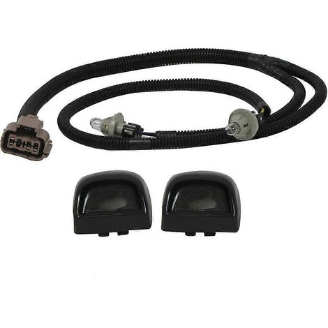 Feu de plaque d'immatriculation arrière noir (avec lentille noire, ampoule et fil) pour pick-up Silverado Sierra 1999-2006 (1/5)