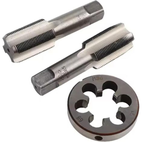 Jeu taraud/filière 3 pièces M30x1,5 HSS pas à droite type conique (1/3)