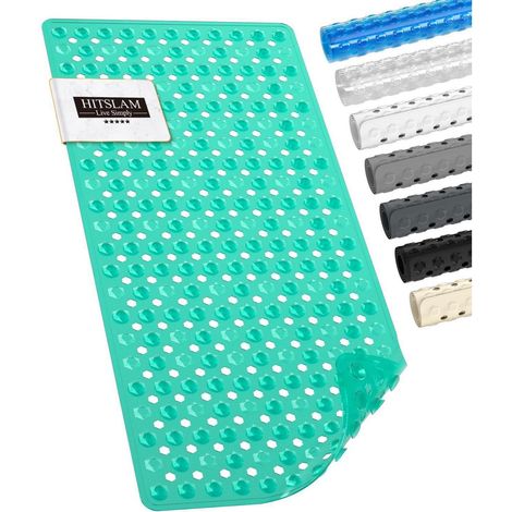 Badewannenmatte rutschfest 89x40cm, BPA-frei, schimmelresistent, maschinenwaschbar, Grün (1/5)