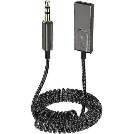 Adaptateur auxiliaire vers Bluetooth 5.1, récepteur 3,5 mm, microphone intégré, compatible avec les haut-parleurs de voiture et Ho-dtSep (1/5)