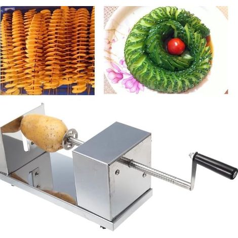 Edelstahl Spiralschneider Kartoffel Spiralschneider Kartoffelschneider Kartoffel Fruit Gemüse Chips Twister für Hause, Restaurants, Hotels