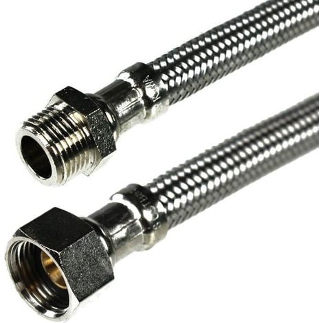 Watts – Flexible sanitaire inox 13mm – Mâle/Femelle 1/2" (15/21) – Longueur 80 cm – Débit 65L/min à 3 bars – Pression max 10 bars (1/3)