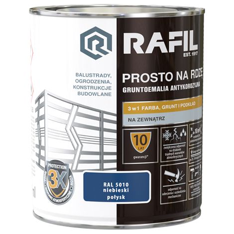 Rafil Prosto para azul óxido brillo RAL5010 0,75l (1/2)