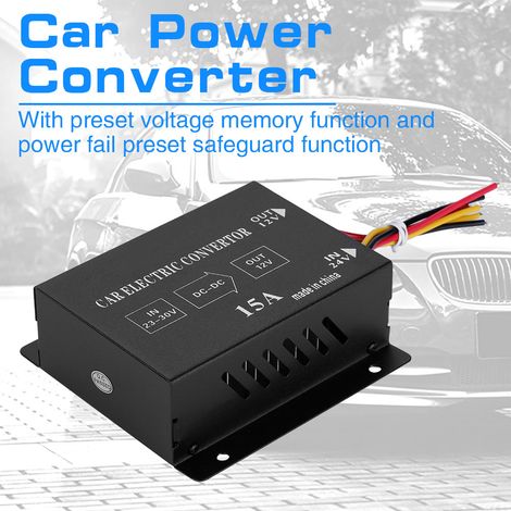 Convertisseur de tension DC 24V vers 12V 15A 180W pour camion voiture, abaisseur électrique réducteur de tension (1/5)