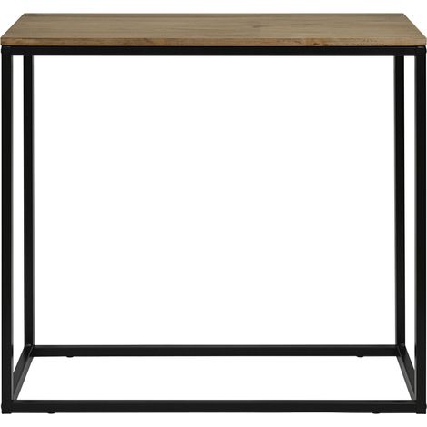 Recibidor iCub 70x35x80cm Negro en madera maciza de pino acabado vintage estilo industrial Box Furniture (1/5)