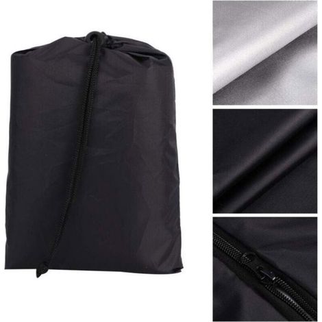 Housse de lit pliant - - Noire - Tissu Oxford 210D - Résistant aux intempéries - Respirant - Imperméable (1/4)