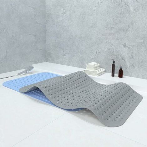 Tappetino doccia rettangolare, grande bagno, antiscivolo, massaggio ai piedi, vasca da bagno, 7848 cm (1/4)