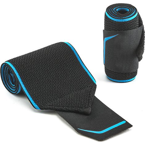 Bandes de poignet (lot de 2), attelle de poignet avec support pour le pouce, sangles de compression pour poignet pour hommes et femmes (bleu) (1/5)