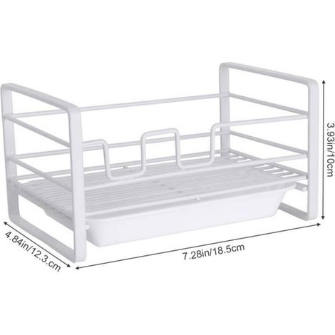 Panier D'évier - Plateau Amovible - Pour Évier Cuisine - Blanc - 1 Pièce (1/5)