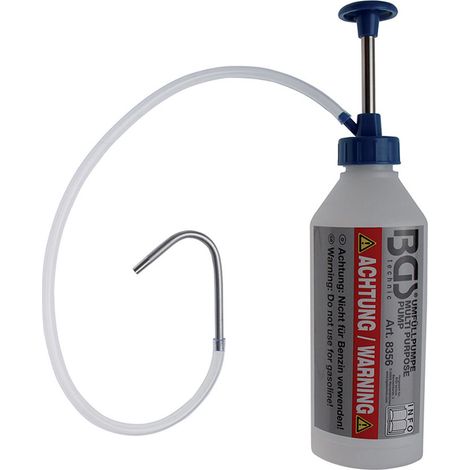 POMPETTA MINI POMPA OLIO DA 1LT TUBO BECCO A GANCIO PER OLIO CAMBIO BGS8356