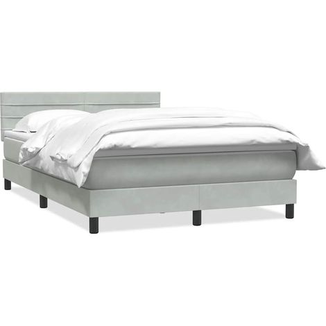 Maison Exclusive - Boxspringbett mit Matratze Hellgrau 160x220 cm