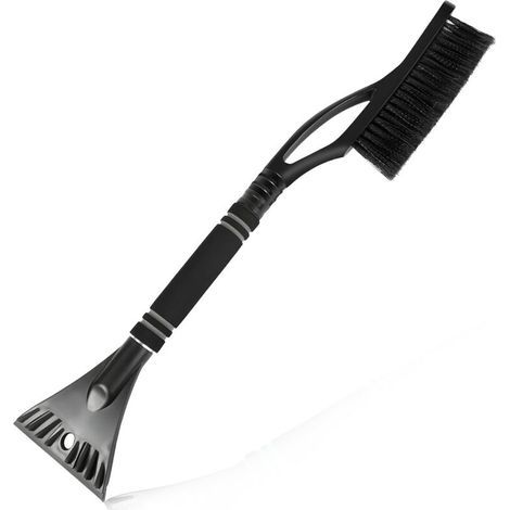 Brosse à neige et grattoirs à glace pour pare-brise de voiture, grattoirs à neige et brosse détachables avec poignée en mousse ergonomique, outil de déneigement pour voitures, camions, VUS (noir) (1/5)