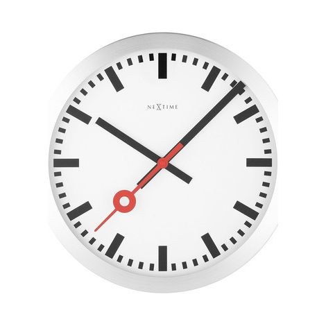 NeXtime NE-3998ST Porte-clés Dia. 19 cm. Geborstel Aluminium. 'Gare' (1/5)