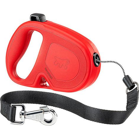 Ferplast FLIPPY ONE CORD Guinzaglio allungabile con cordino estensibile per cani. Varie misure e colori disponibili.. Variante L - Misure: 17.6 x 3.6 x h 12.1 cm - Rosso
