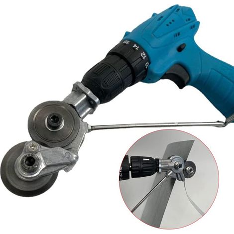 Cutter Pour Perceuse - Coupeur De Tôles Métalliques - Compatible Avec Perceuses Électriques - Pour Acier Inoxydable Aluminium Cuivre Plastique Fibre De Verre - 1 Pièce (1/5)
