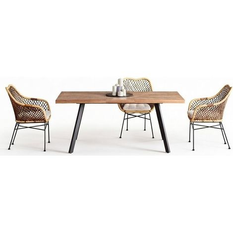 Conjunto de mesas y sillas para comedor Houston 721 , 76x85x140cm, Diámetro: 0, Número de asientos: 3, Estilo: Industrial