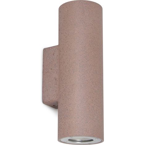 Applique STONE Round IP65 GU10 2x12W up-down Concrete rojo (1/5)