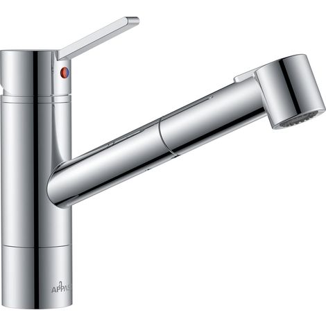 kitchen faucet, robinet de cuisine avec douchette extractible, mitigeur monocommande pour haute pression, mitigeur d'évier chromé, 308CP (1/5)