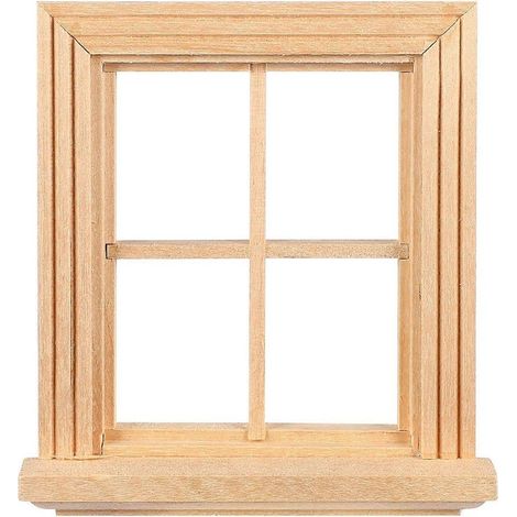 Mini cadre de fenêtre, ornement miniature, mobilier, décoration de fenêtre pour maison de poupée (1/4)