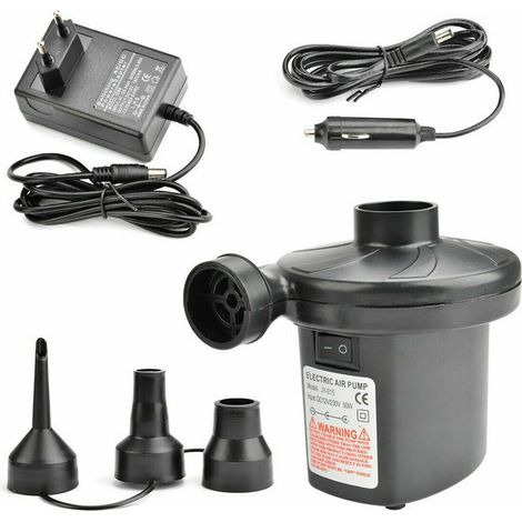 POMPA ARIA ELETTRICA GONFIATORE 12V 230V 50W SGONFIATORE CAMPER AUTO CASA