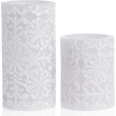 Pauleen 48009 Little Lilac Candle Set di 2 Candele LED in Vera Cera con Effetto Fiamma Reale Caldo Lilla, Lillà, Bianco (1/5)