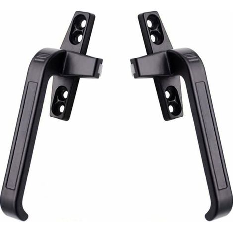 Online Store - Poignées de fenêtre, poignées gauche et droite, serrures de porte et de fenêtre à battants en alliage d'aluminium, paire noir (1/5)