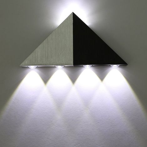 5 W LED-Wandleuchte für den Innenbereich, Dreieckslampe, originelles Design, moderne Aluminium-Dekorationsleuchte für Schlafzimmer, Flur, Wohnzimmer – kaltweiß