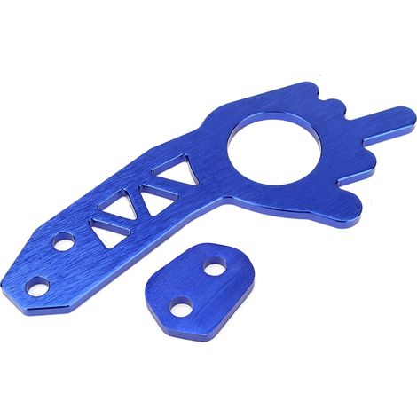 Ensemble d'anneaux de remorquage universels pour voiture, en alliage d'aluminium, avant et arrière, bleus. (1/5)