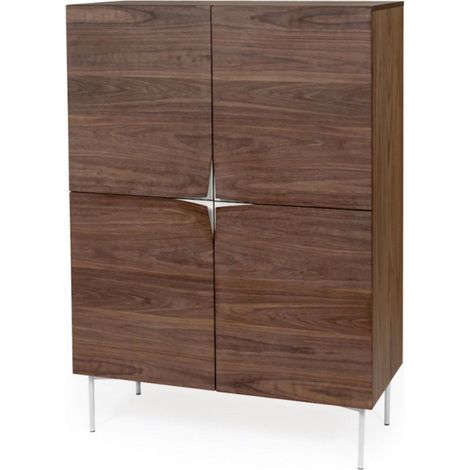 Buffet 4 Portes & 4 Niveaux "Plof" 140cm Noyer (1/5)