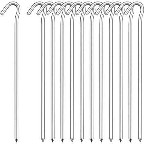 piqueta camping varilla gancho cincada 200x4.5 blister 6u 358120