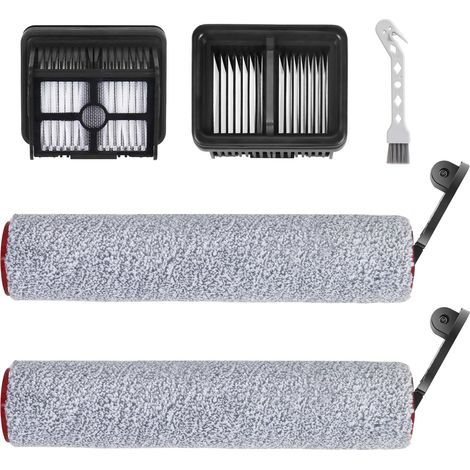 Accessoires pour Dreame H12 Pro/H12 Dual/G10 Pro Aspirateur Eau et Poussière Pièces de Rechange Ensemble D'accessoires 5 Pièces 2 Brosses Rotatives,2 Pièces de Rechange de Filtre,1 Brosse de Nettoyage (1/5)