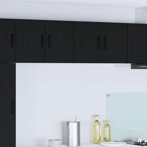 vidaXL Pannello lavastoviglie Kalmar 2 pz Nero Legno