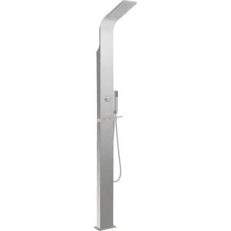 Salle de douche extérieure incurvée en acier inoxydable (1/5)